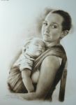 portret matki z dzieckiem